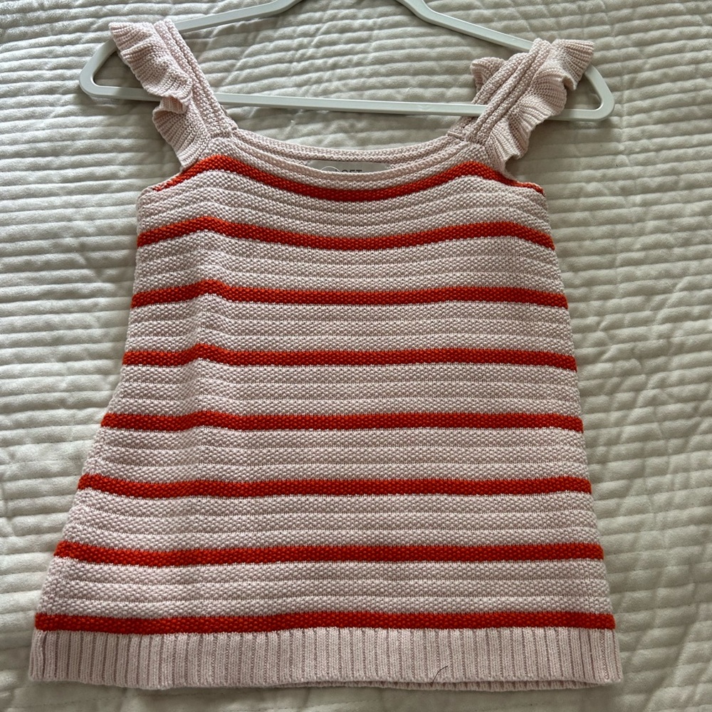 tank top with ruffle sleeves